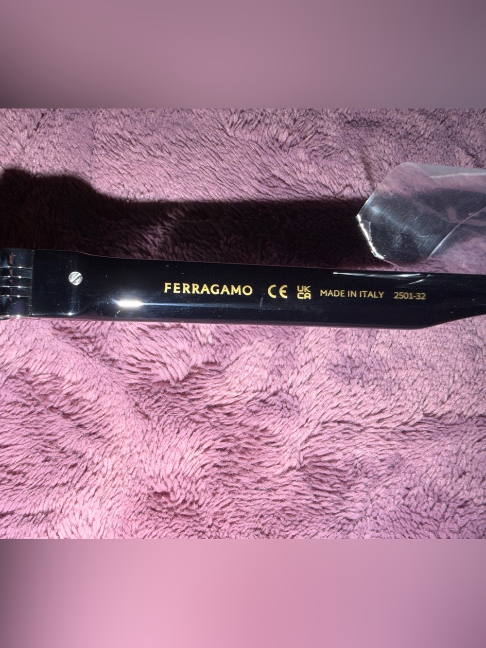 Salvatore Ferragamo Black Sunglasses with Gold Logo Detailing